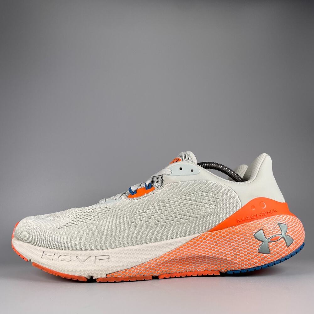 Under Armour HOVR Machina 3 Men's 13 Light Green Orange Running Shoe Sneaker EUC